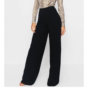 BooHoo High waist basic crepe pants